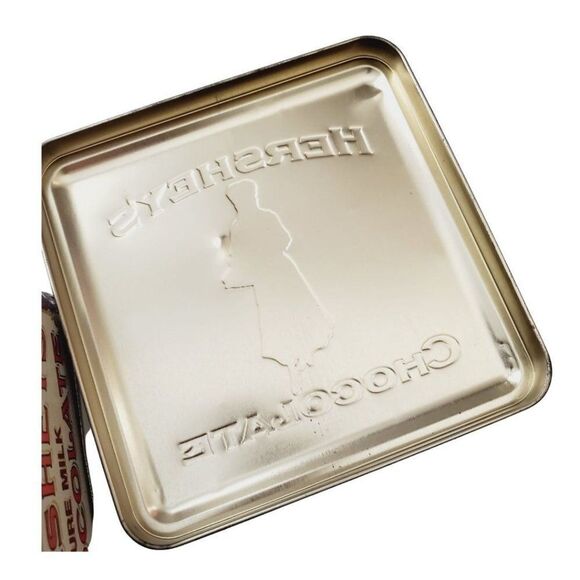 Vintage 1992 Hershey’s Chocolate Tin-Metal Canister with “Hershey Girl” Design - Picture 9 of 11